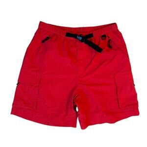 Lands' End Men's Vibrant Red Hybrid Hiking Outdoor Shorts Large 8" inseam
